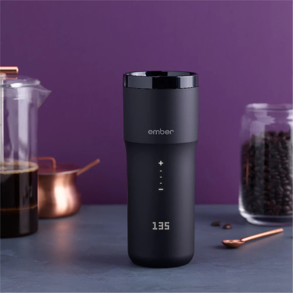 Ember Travel Mug 2+ 12 oz Temperature Control Smart Travel Mug Black (with Apple Find My)