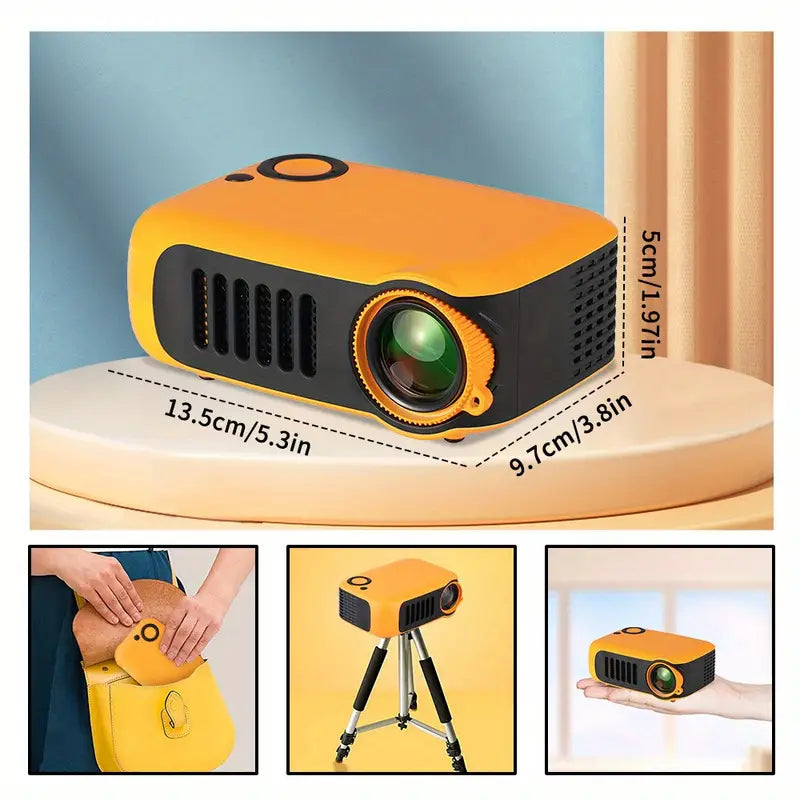 Mini Projector - 1000 Lumens, Full HD 1080P, HDMI, USB